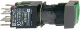 Harmony XB6 16mm Green Latching Illuminated Push Button, IP65