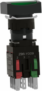 Harmony XB6 Green Illuminated Push Button 16mm, 12-24V, 1NO + 1NC, IP65