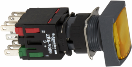 Harmony XB6 Illuminated Push Button, 16mm, LED, 1NO + 1NC, 12-24V