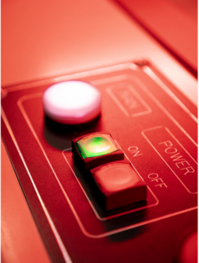 Complete Illuminated Mushroom Head Push Button, 16mm, Red, IP65, 2 NC Contacts