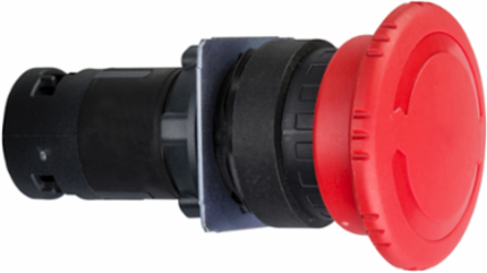 Emergency Stop Push Button, 22mm, Red Mushroom Head, 40mm