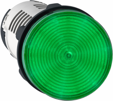 Monolithic Green Pilot Light 22mm, 24V AC/DC, IP65, Integral LED