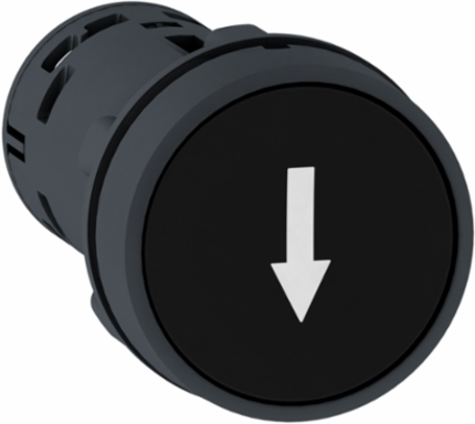 Harmony XB7 22mm Monolithic Push Button, Spring Return, Black, IP65