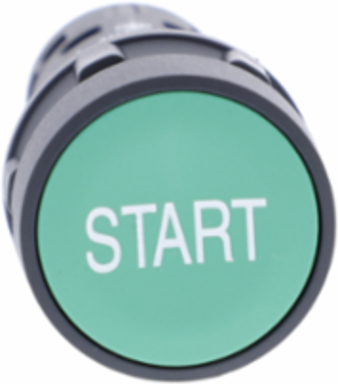 Harmony XB7 Monolithic Push Button, 22mm, Green, Spring Return, IP65
