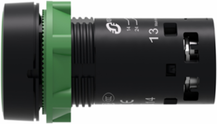 Harmony XB7 22mm Round Green Flush Push Button, IP65, 2NO, Spring Return