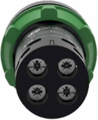 Harmony XB7 22mm Round Green Flush Push Button, IP65, 2NO, Spring Return