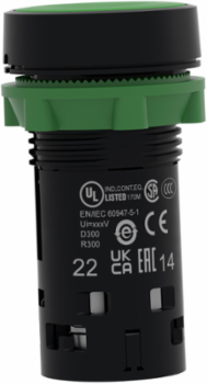 Harmony XB7 Green Push Button 22mm Spring Return 1NO+1NC