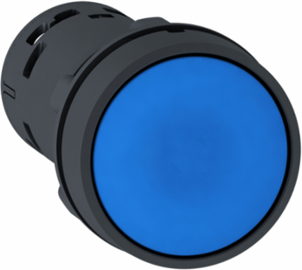 Harmony XB7 Monolithic Push Button 22mm Blue Spring Return 1NO+1NC