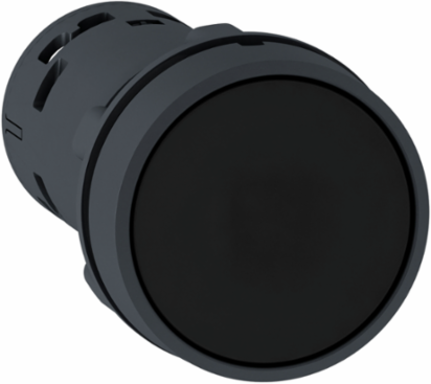 Harmony XB7 Round Black Flush Push Button 22mm, 1NO, IP65