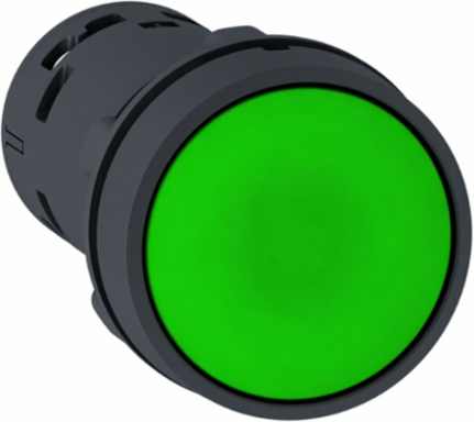 Harmony XB7 Round Green Flush Push Button 22mm IP65 1NO + 1NC