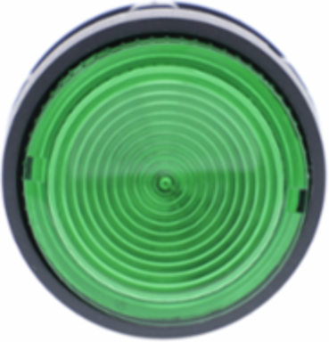 Monolithic Green Illuminated Push Button, 22mm, 24V AC/DC, 1NO
