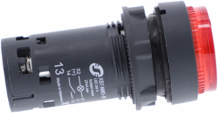 Monolithic Illuminated Push Button, 22mm, Red, 24V AC/DC, IP65