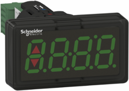 Harmony XB5 Digital Panel Meter, 22mm, IP65, 4...20mA Input, Green LED Display