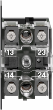 Harmony XAC Single Contact Block, 2 Speed, Spring Return, 2NO