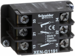 Harmony XAC Single Contact Block, 2NO+1NC, Spring Return, Front Mounting