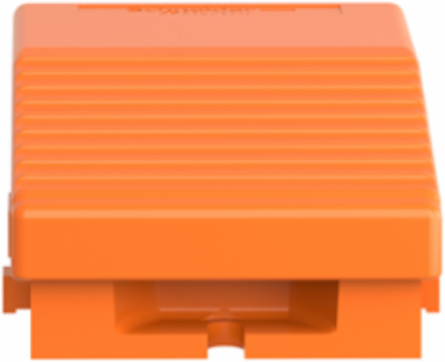 Harmony XPE Single Foot Switch, Metal, Orange, IP66, 1 Step, 1 NC+NO
