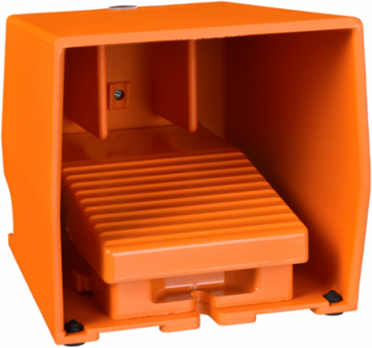 Harmony XPE Single Foot Switch, Metal, IP66, 2-Step, 2 NC + NO, Orange