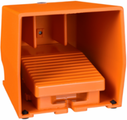 Harmony XPE Single Foot Switch, Metal, IP66, 2-Step, 2 NC + NO, Orange