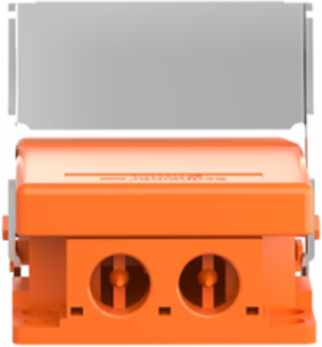 Harmony XPE Single Foot Switch, IP66, Metal, 1 Step, Orange, 1 NC+1 NO