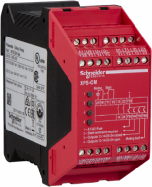 Safety Module for Single-Beam Photo-Electric Sensors - 24 V DC, Built-in Muting Function