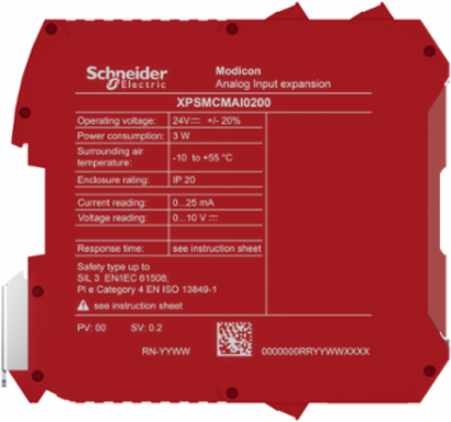 Expansion modules, Modicon MCM, 2 analog input pairs, screw