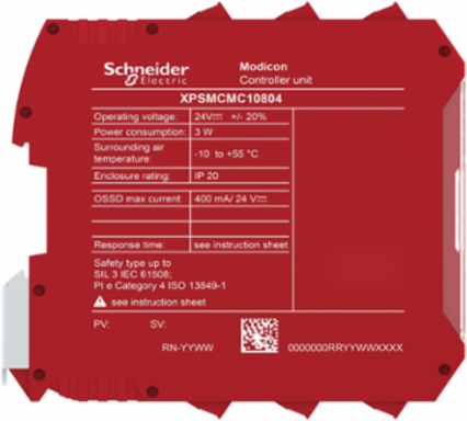 Modicon MCM Safety Controller CPU, 8 Inputs, 4 Outputs, IP20