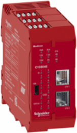 Safety controller with embedded communication, Modicon MCM, 8 inputs 4 outputs, monitors expansion modules, screw