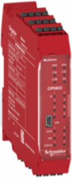 Safety controller, Modicon MCM, 8 inputs 2 outputs, monitors expansion modules, spring