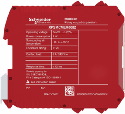 Safe Relay Output Module, 2NO + 1NC, 24V DC, IP20