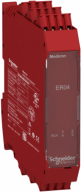 4 safety relay outputs expansion module with spring term