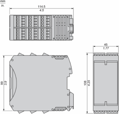 expansion module, Modicon MCM, 4 safety relay outputs, screw