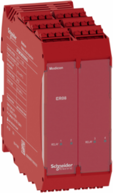expansion module, Modicon MCM, 4 safety relay outputs, spring