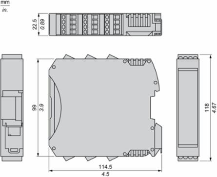 expansion module, Modicon MCM, 8 inputs 2 output pairs, spring