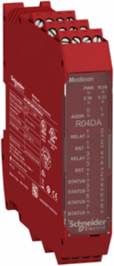 Schneider Electric XPSMCMRO0004 Modicon MCM Safety Relay Output Module, 4 Outputs, IP20, 24V DC