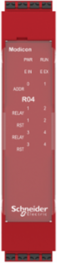 expansion module, Modicon MCM, 4 safety relay outputs, with backplane connection, spring
