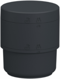 Base Module, Harmony XVB7 Modular Tower Light, Ø70mm, 24V AC/DC base with adapter and cover, Grey