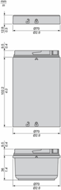 Base Module, Harmony XVB7 Modular Tower Light, Ø70mm, AC base with adapter and cover, Grey