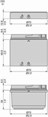 Base Module, Harmony XVB7 Modular Tower Light, Ø70mm, IO Link Base With Adapter And Cover, Grey