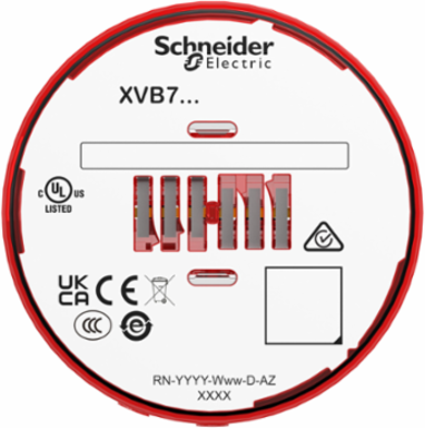Light Module, Harmony XVB7 Modular Tower Light, Red, Ø70mm, Blinking, Colored Lens