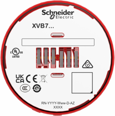 Light Module, Harmony XVB7 Modular Tower Light, Red, Ø70mm, Flashing, Colored Lens