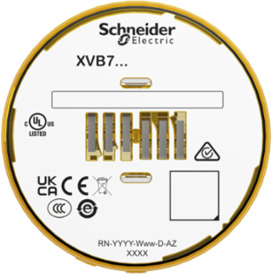 Light Module, Harmony XVB7 Modular Tower Light, Yellow, Ø70mm, Flashing, Colored Lens