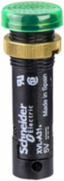 Green LED Pilot Light 12mm, 24V DC, IP65 Protection