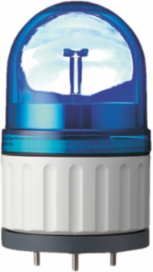 Prewired Rotating Mirror Beacon 84mm Blue 24V AC/DC