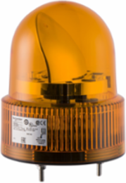 Prewired Rotating Mirror Beacon, 120mm, Orange, 24V AC/DC