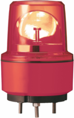Prewired Rotating Mirror Beacon 130mm Red 24V DC IP66