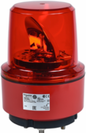 Prewired Rotating Mirror Beacon 130mm Red 24V DC IP66