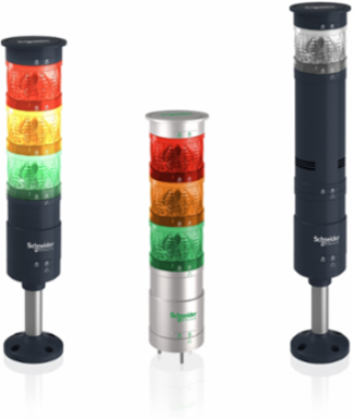 Modular Tower Light Base Unit, Silver, 60mm Mounting, 24V AC/DC, IP65