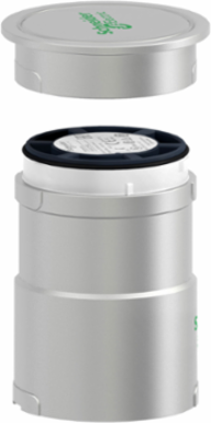 Modular Tower Light Base Unit, Silver, 60mm Mounting, 24V AC/DC, IP65