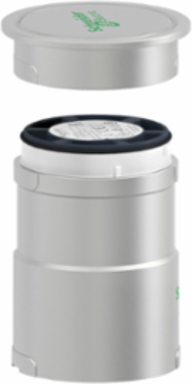 Modular Tower Light Base Unit, Silver, 60mm Mounting, 24V AC/DC, IP65