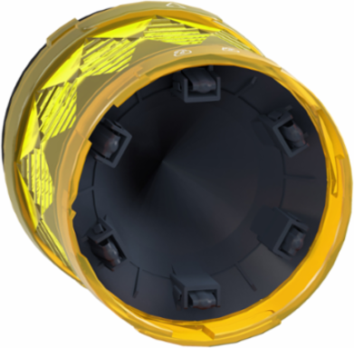 Modular Tower Light, 60mm, Yellow LED, Steady Light, IP65, 24V AC/DC